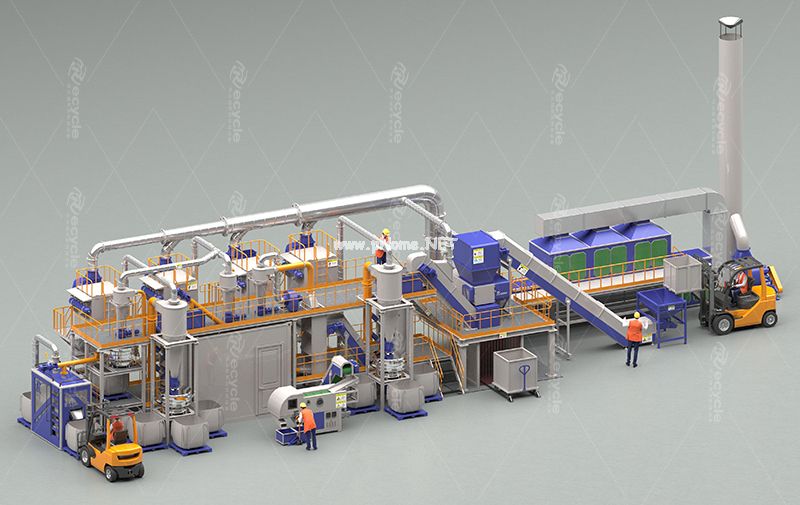 鋰電池熱解回收處理生產(chǎn)線